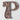 Artistic wooden letter P with ornamental carved swirls