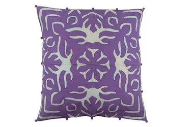 CUSHION COVER(PURPLE-WHITE)