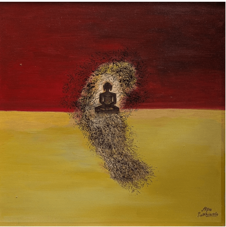 Acrylic and charcoal painting on canvas
