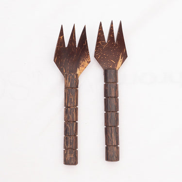 Wooden coconut fork