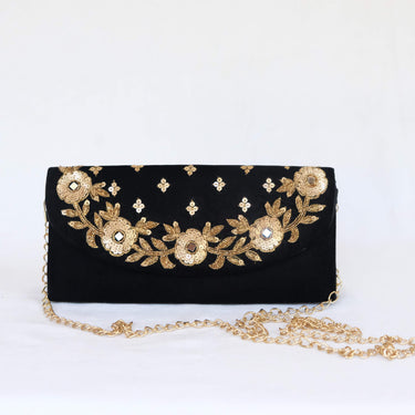 Black Velvet Glam Clutch