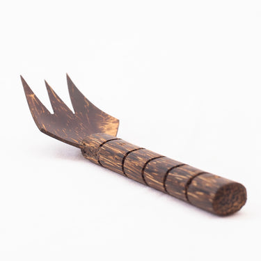 Wooden coconut fork