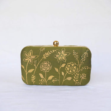 Hand Painted Floral Clutch