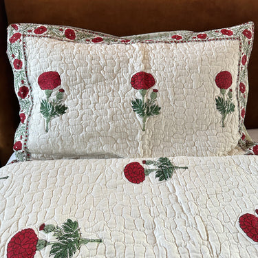 Rose Bed Cover with cushion covers