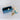 Blue Stone Sling - Pearl Closure Marbled Evening Clutch with Chain