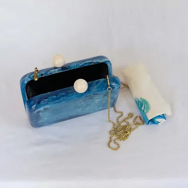 Blue Stone Clutch