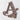 Decorative wooden letter A with intricate carved swirl patterns