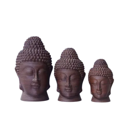 Buddha head statue decor