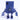Blue robot planter with articulated arms, perfect for small plants, premium iron construction for creative home decor.